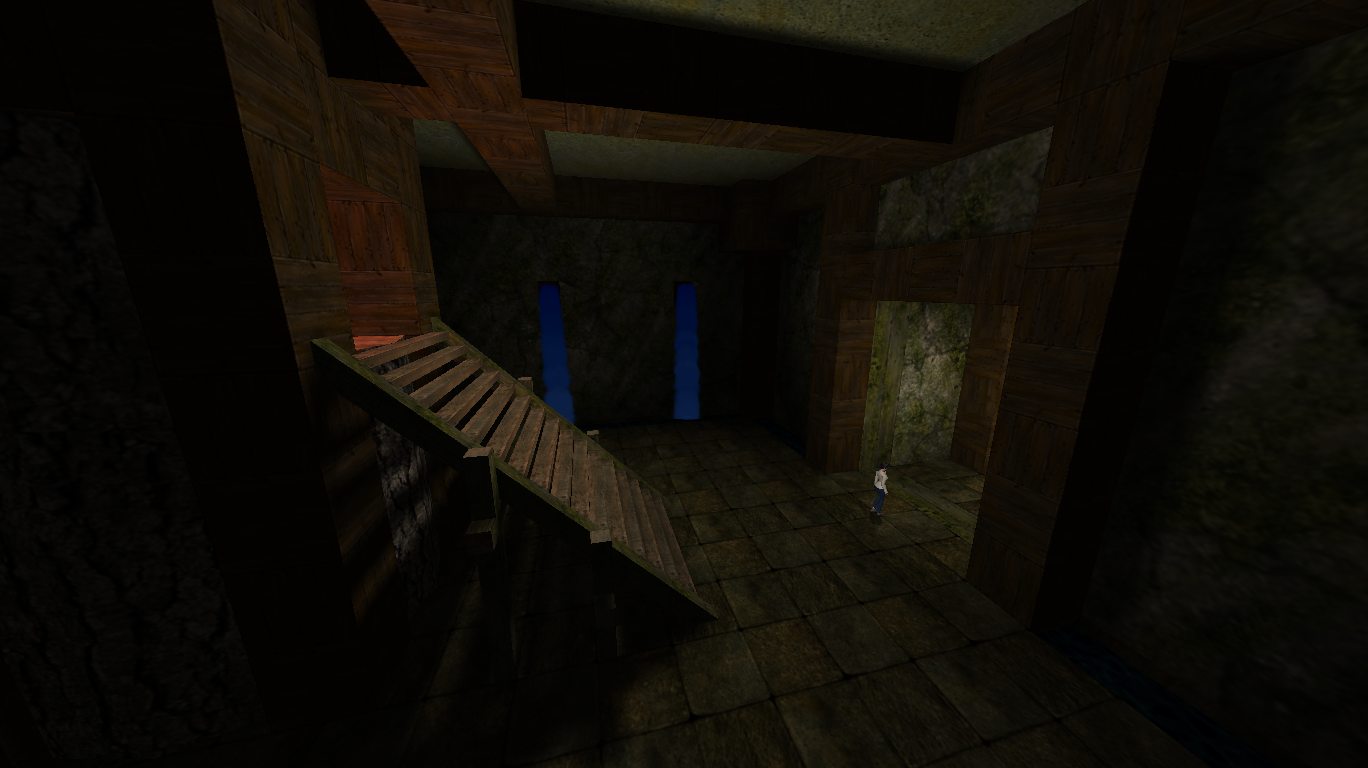 Player at the start of the Level 1 maze