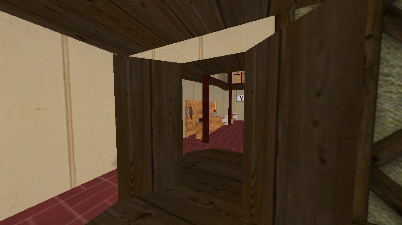 Mirror on the Port Town shop main floor